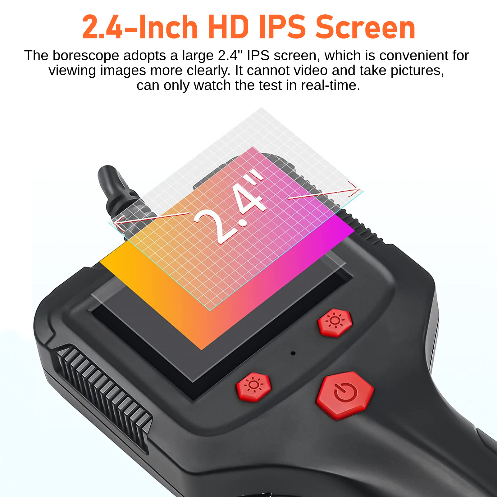 HD 1080P LED Handheld Industrial Endoscope Borescope 8mm Inspection Snake Camera