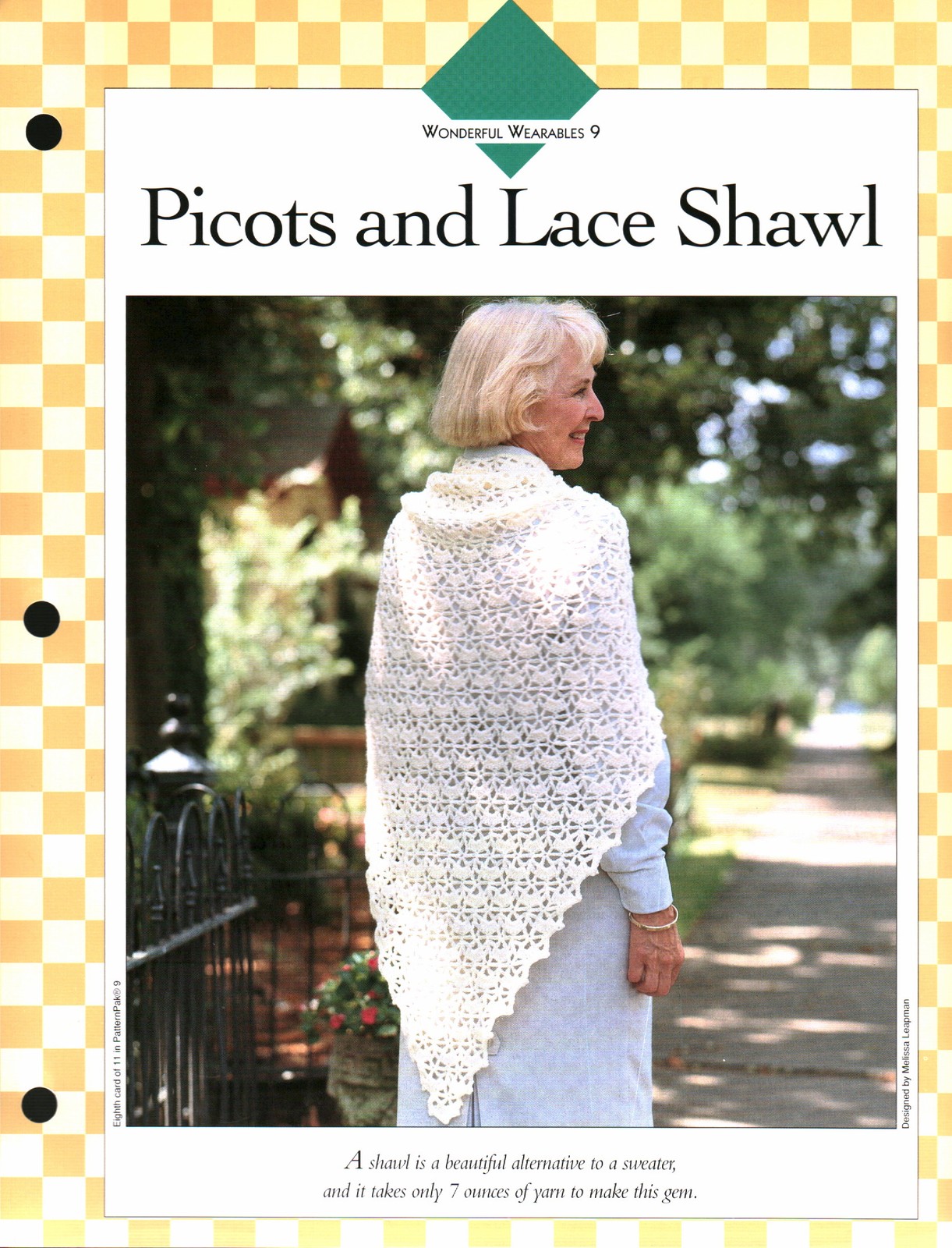 Picots and Lace Shawl - Wonderful Wear 9 | Vanna Crochet Faves 85090-H