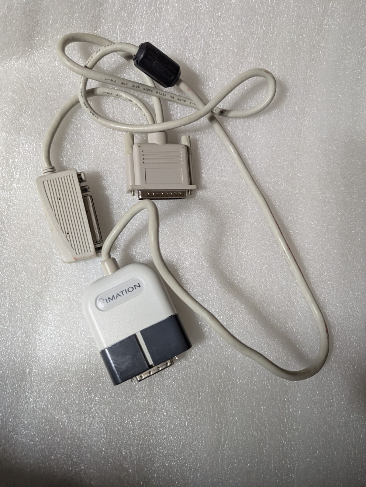 CABLE ONLY! (RARE) Imation Super Disk 120MB Parallel Port CABLE split Genuine