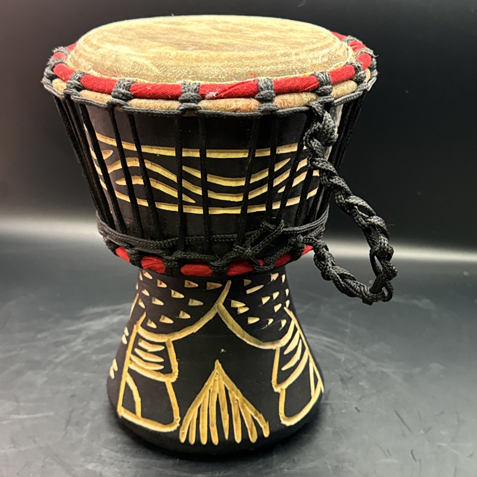 Djembe Drum Handcarved Made In Ghana 7” Tall