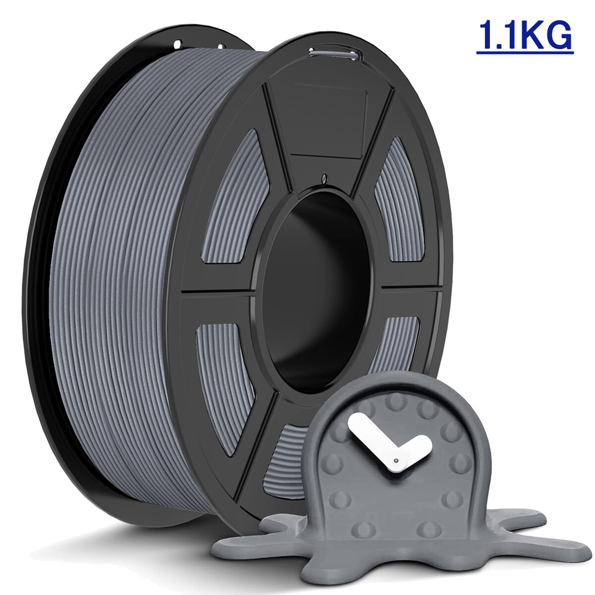 JAYO PLA Classic 3D Printer Filament 600mm/s 1.75mm 1.1KG Matte Gray Clog-Free