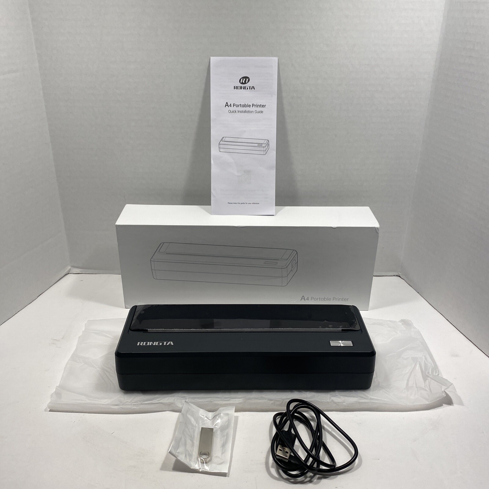 Rongta Portable Printer Wireless for Travel, Inkless Dark Grey