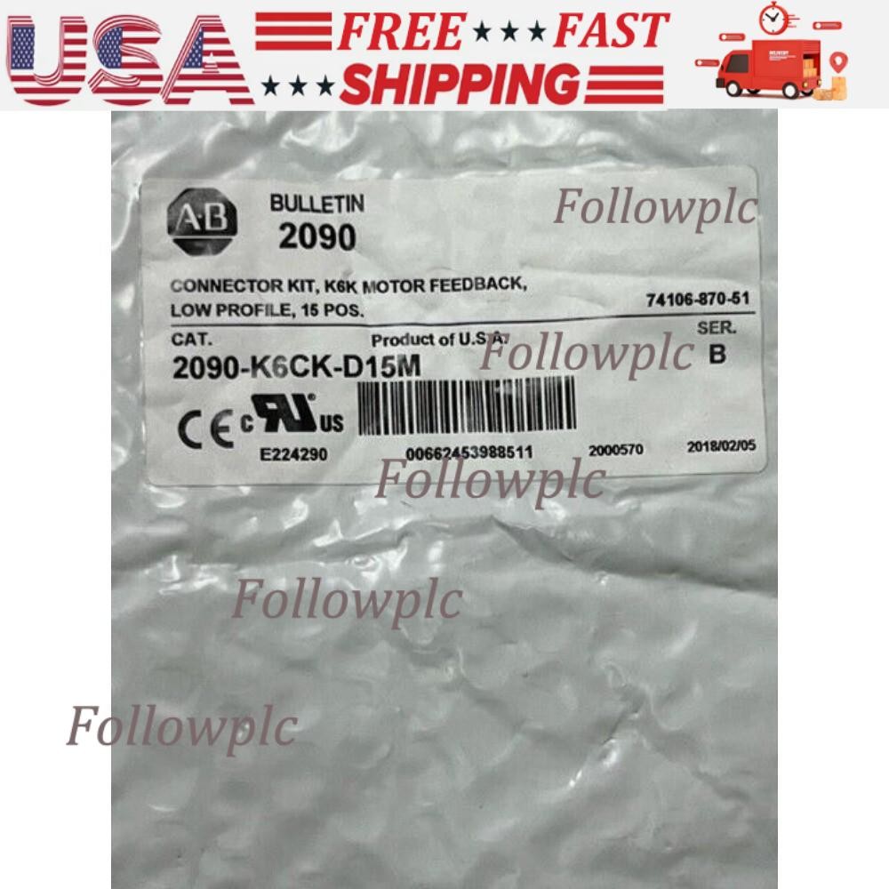 2090-K6CK-D15M Ser B K6K Motor Feedback Connector Kit  in Sealed Bag US Free TAX