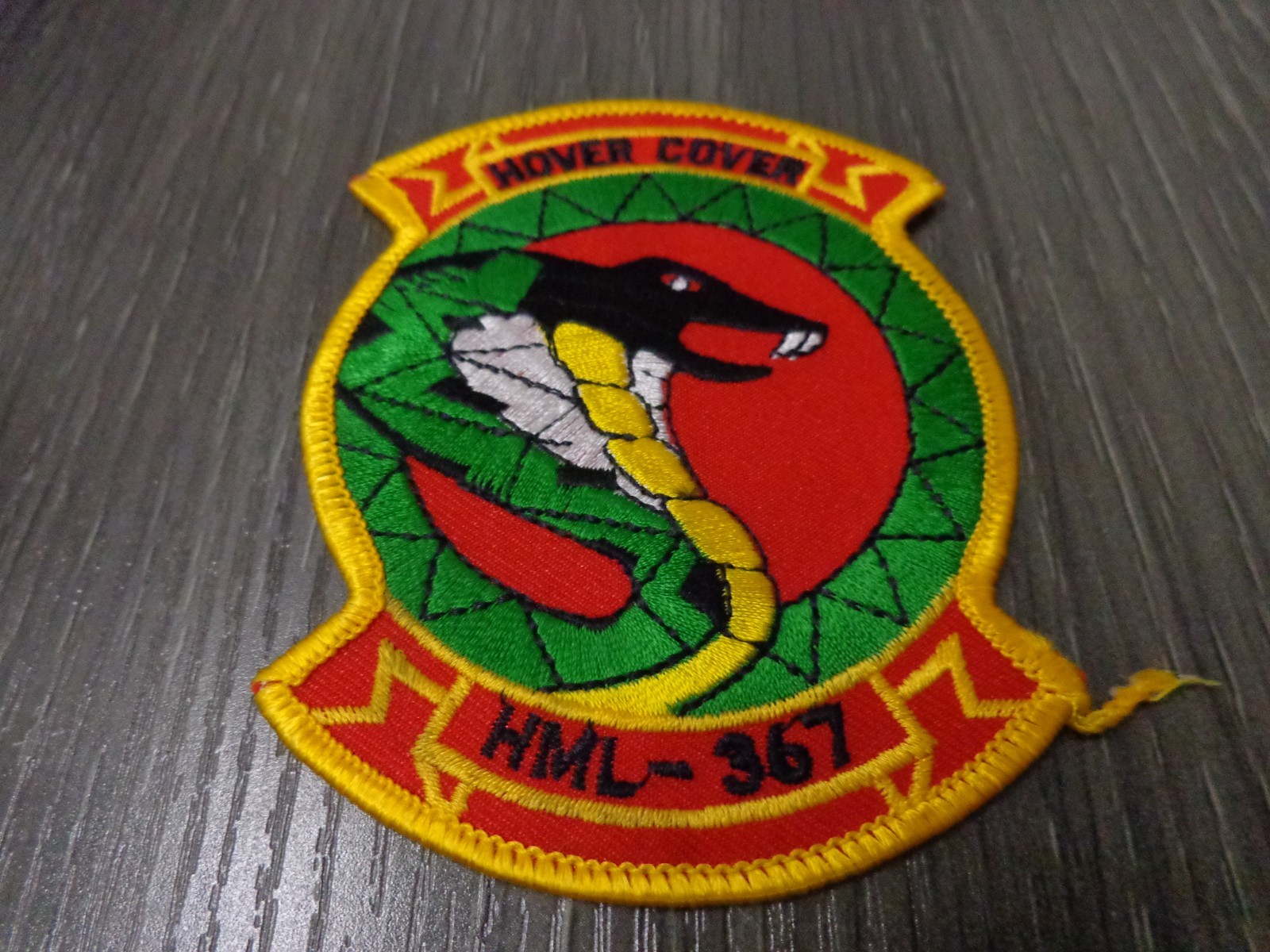 Original USMC Marine Light Helicopter Squadron 367 (HML-367) “Hover Cover” Patch