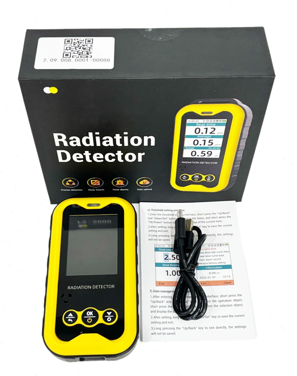 Digital Nuclear Radiation Detector with Detectable Species Beta Gamma and X-ray