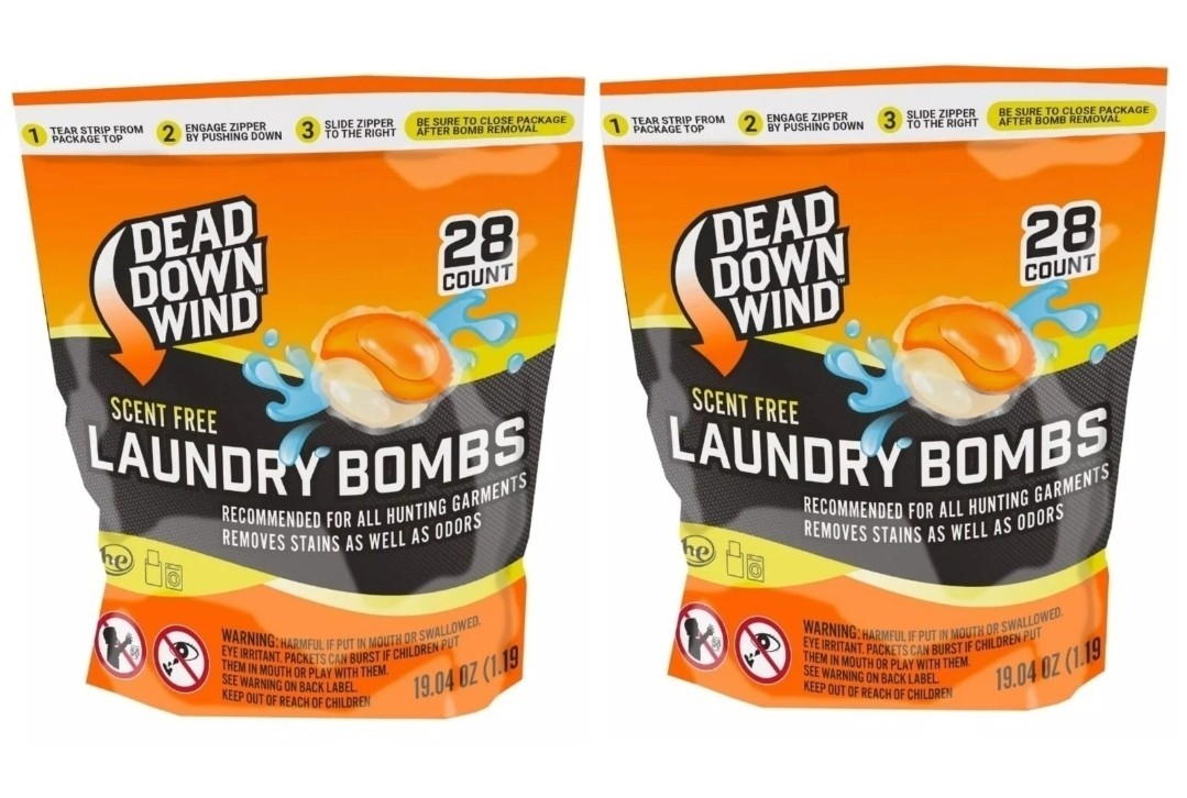 2x Dead Down Wind Scent Free Laundry Bombs Removes Stains & Odors 28 count Bags