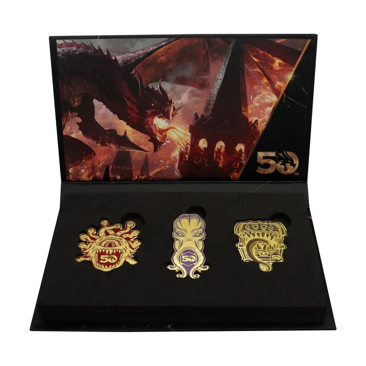 Dungeons & Dragons 50th Anniversary Monster Pin Figure Badge Set of 3 Limited Ed