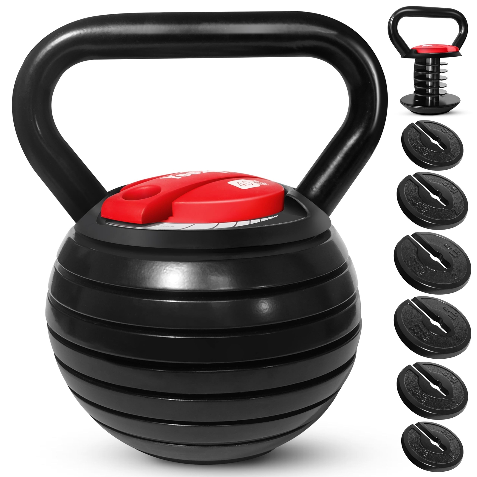 Yes4All Adjustable Kettlebell, Kettle Grip, Kettlebell Handle, Convert to Ket...