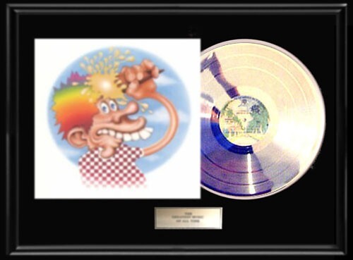 GRATEFUL DEAD EUROPE 1972 WHITE GOLD PLATINUM TONE RECORD LP RARE NON RIAA