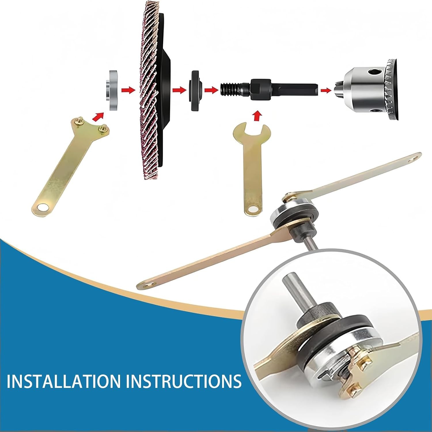 Conversion Angle Grinding Adapter Connecting Rod Kit, Angle Grinder Accessories