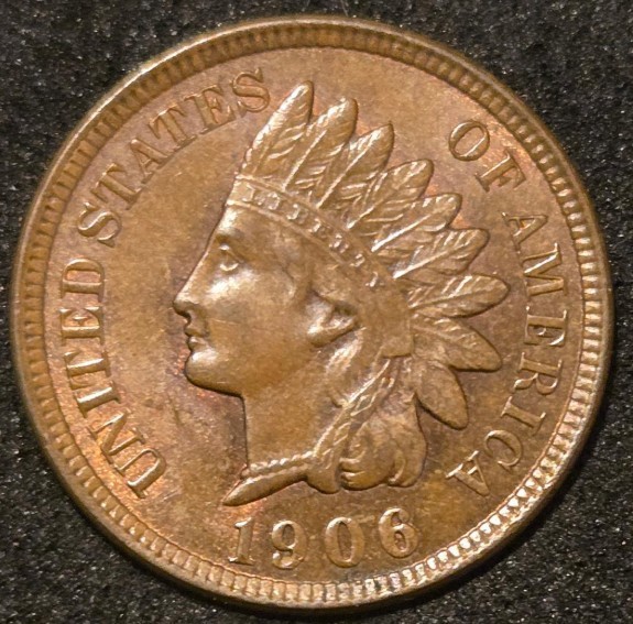 1906 Indian Head Penny - Uncirculated BN - Great Surfaces!