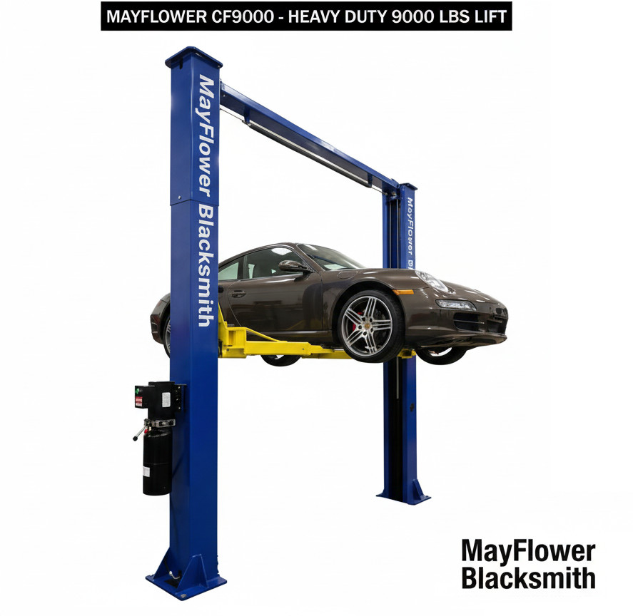 Mayflower Blacksmith Heavy Duty Clear Floor Two Post Lift Car lift CF 9000 lbs
