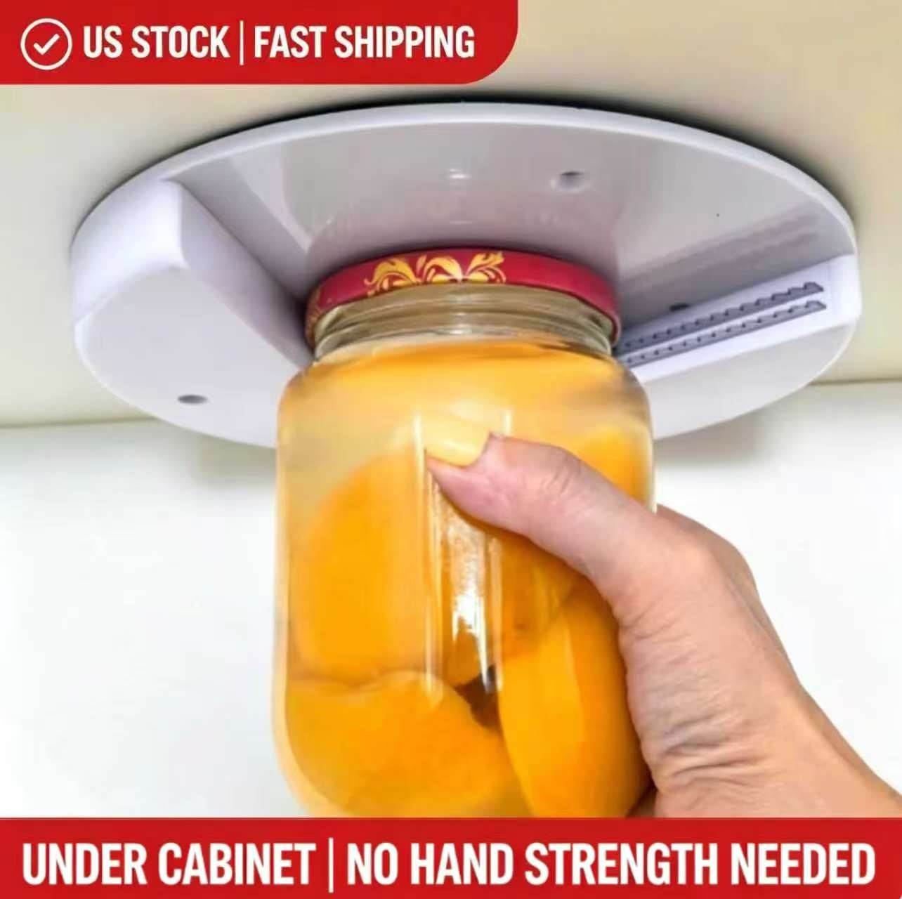 Under Cabinet Jar Opener for Seniors with Arthritis Weak Hands One Hand New US