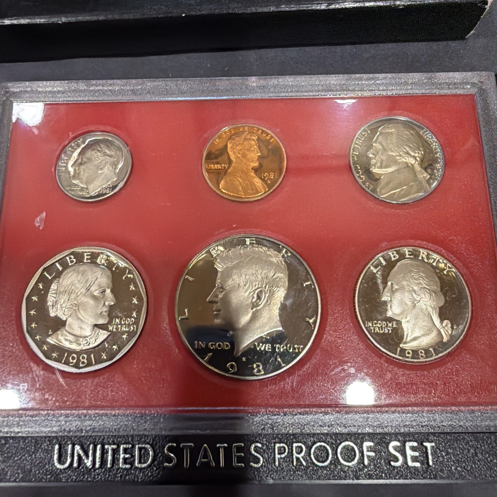 1981 Clad Proof Set Type 1 U.S. Mint Government Packaging OGP