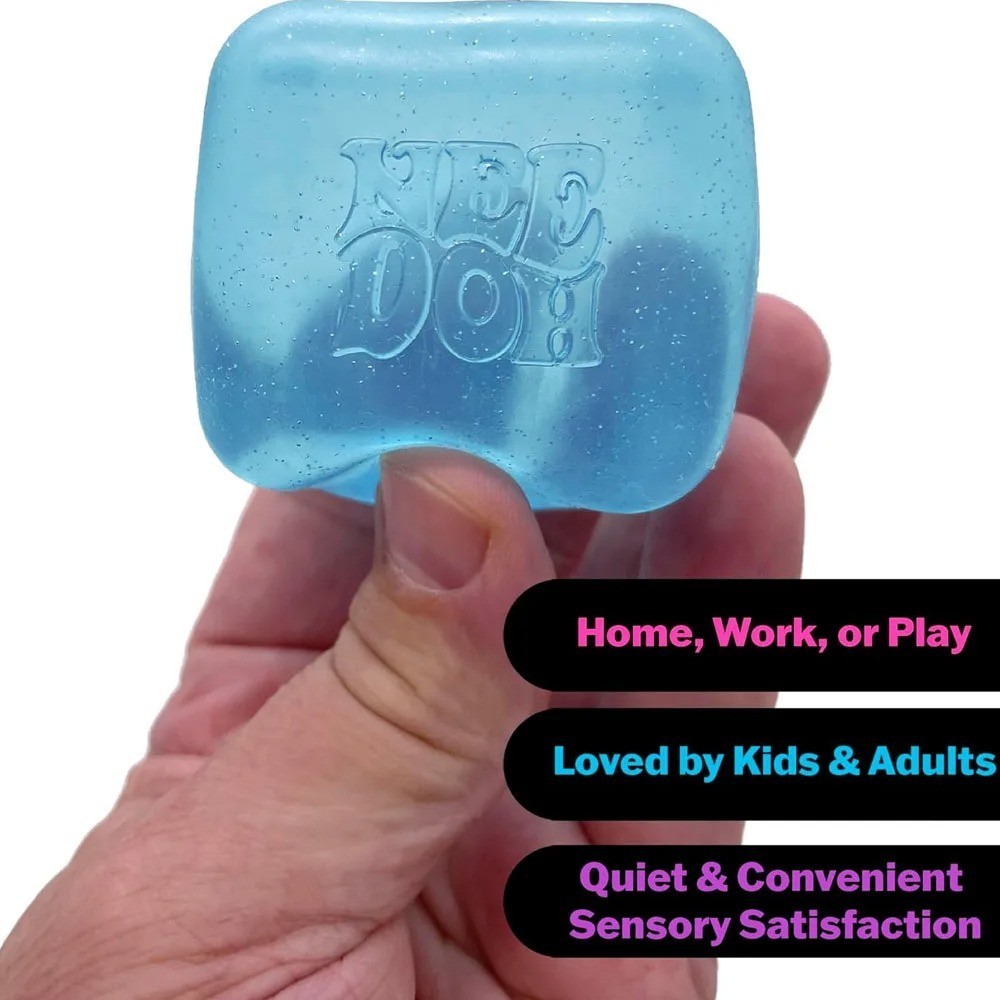 NeeDoh Nice Cube Squishy Stress Toy - Super Solid Fidget Cube, Stress Releif