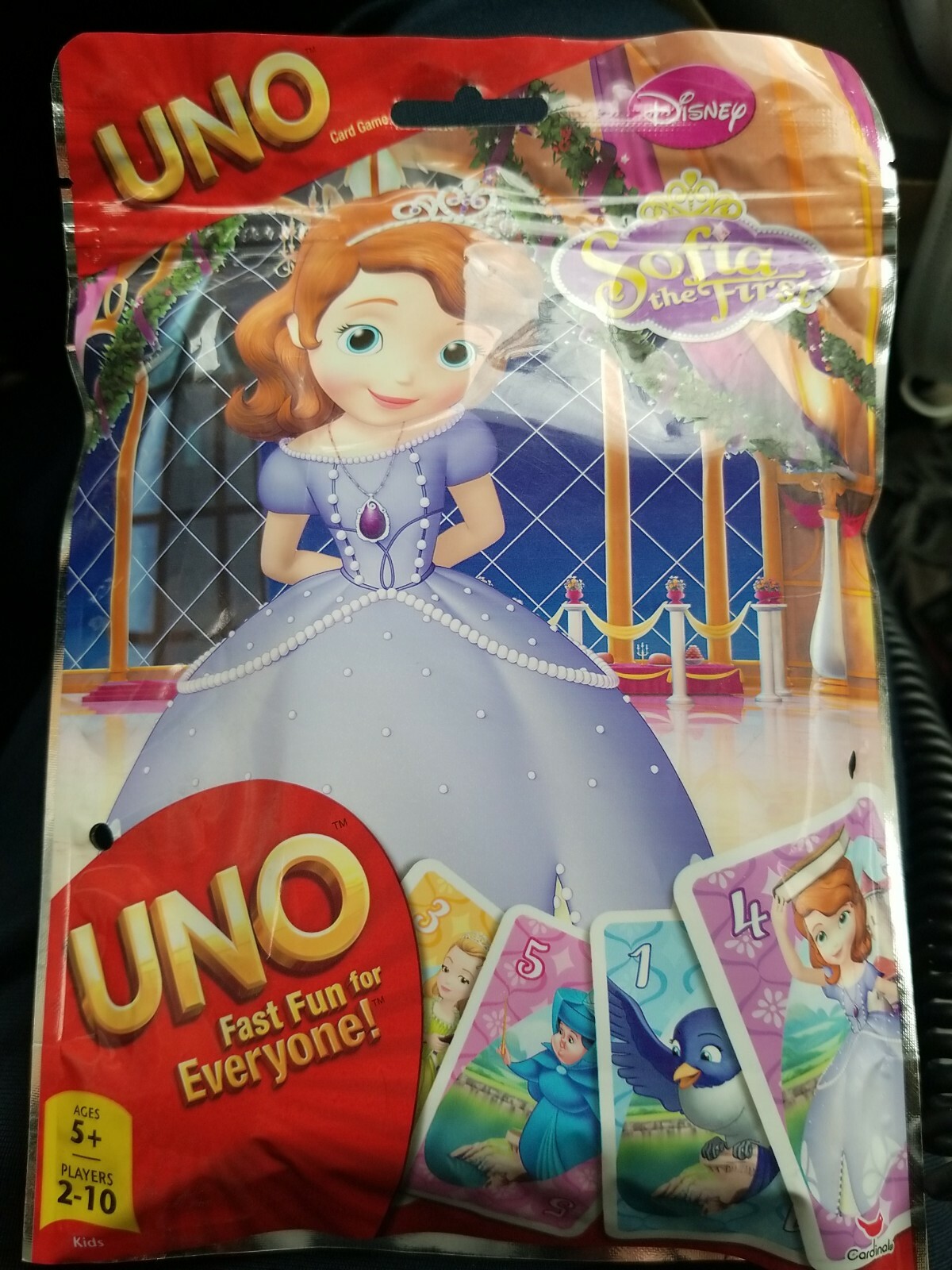 Disney Sofia the First Uno Card Game in SEALED Foil Bag Free Shipping