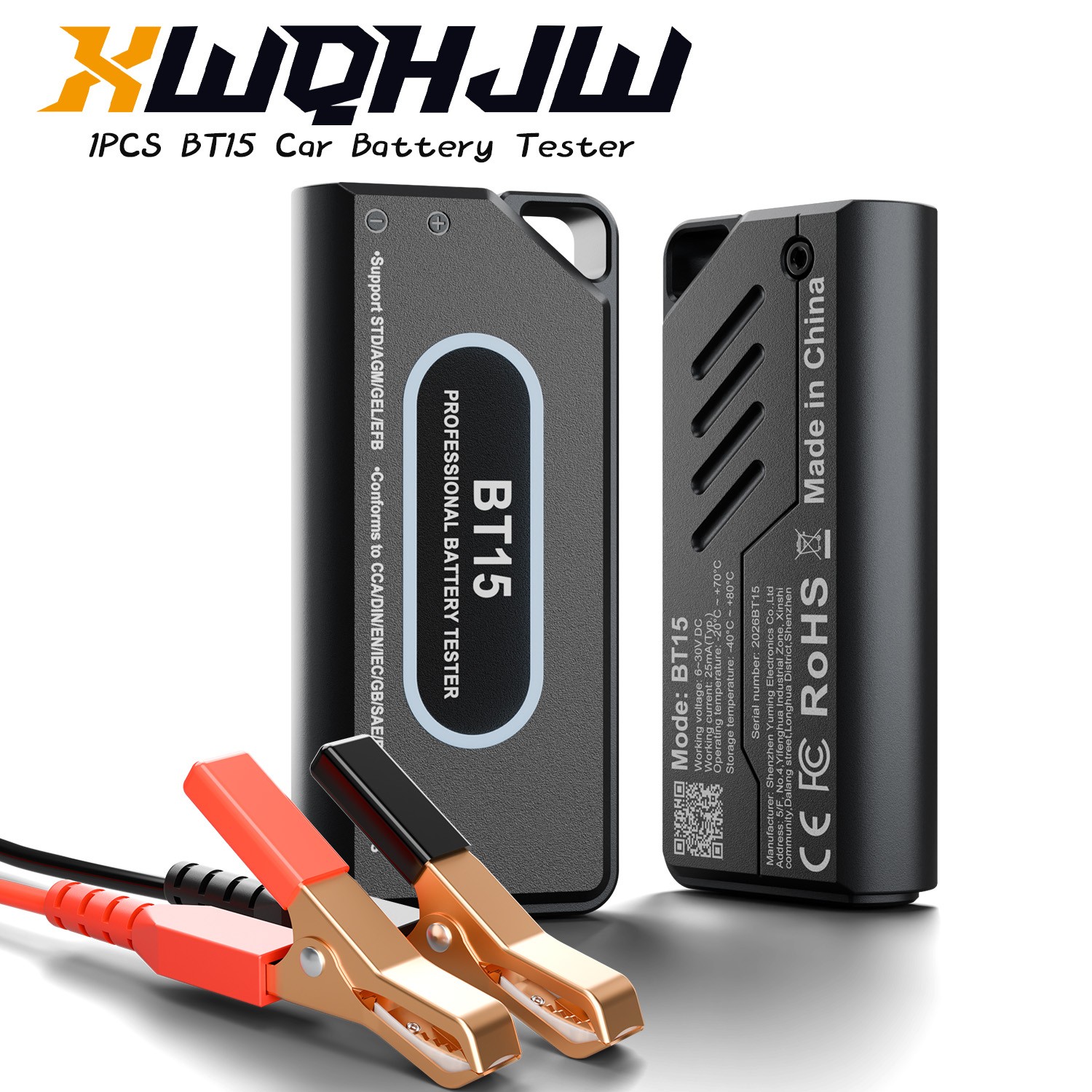 12V-24V Car Battery Tester Truck Battery Analyzer Cranking Charging Voltage Test