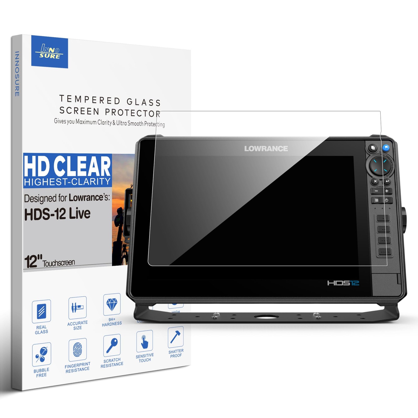 INNOSURE Premium Tempered Glass Screen Protector HDS-12 Live 12" - HD Clear