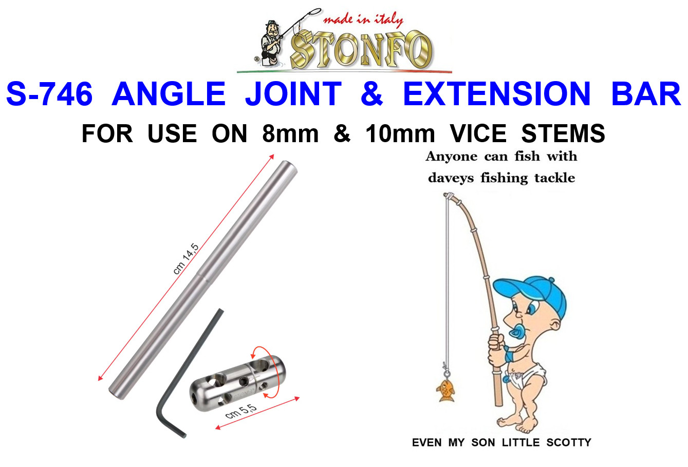 S-746 STONFO ANGLE JOINT & EXTENSION BAR FOR FLY TYING VICE TROUT SALMON FLIES