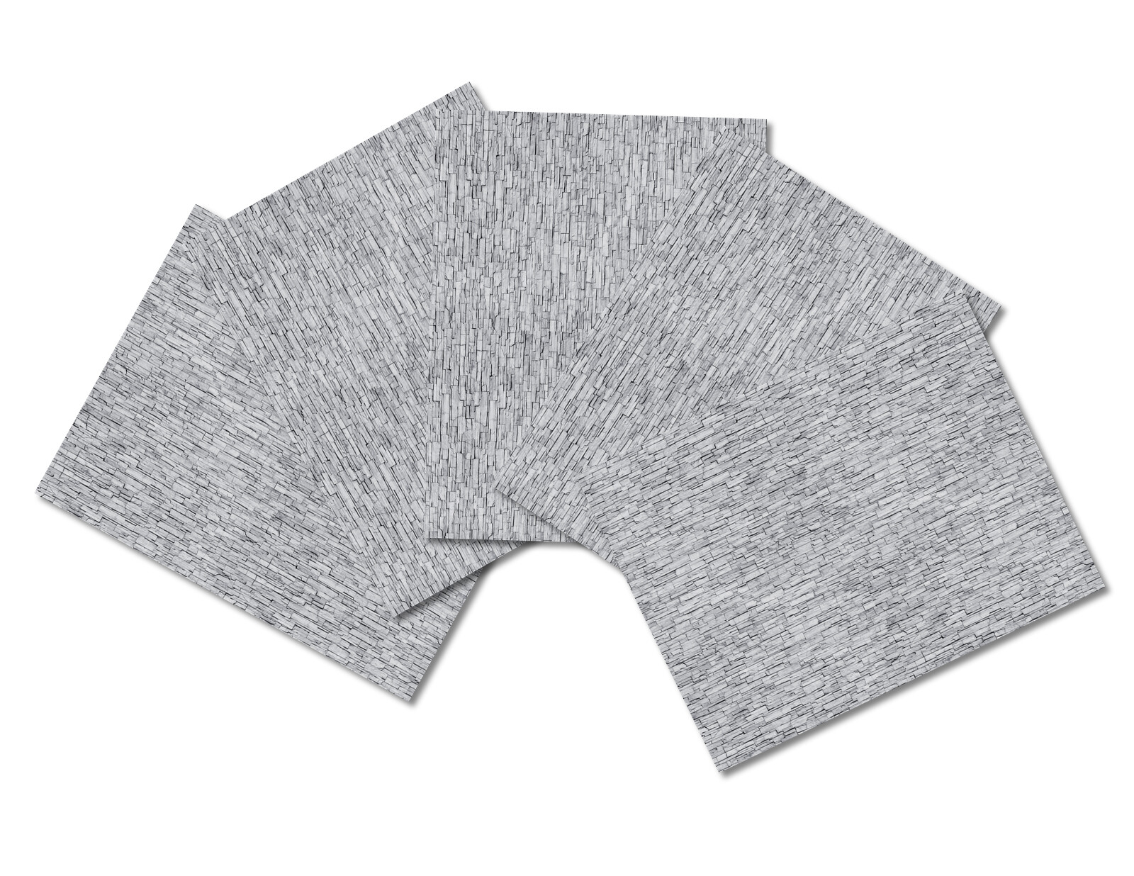 N Scale Stone Model Train Scenery Sheets –5 Seamless 8.5x11 Gray