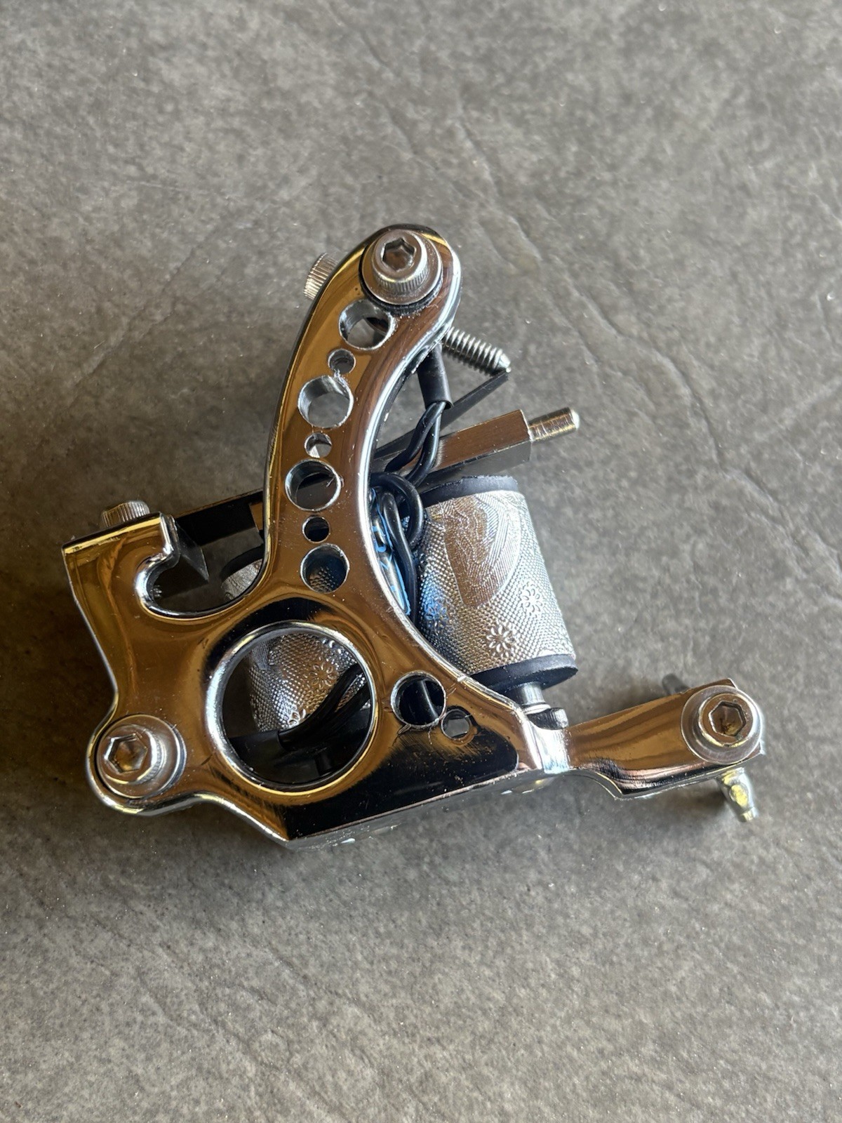 Custom Chrome Walker Frame VNTG Style tattoo coil machine