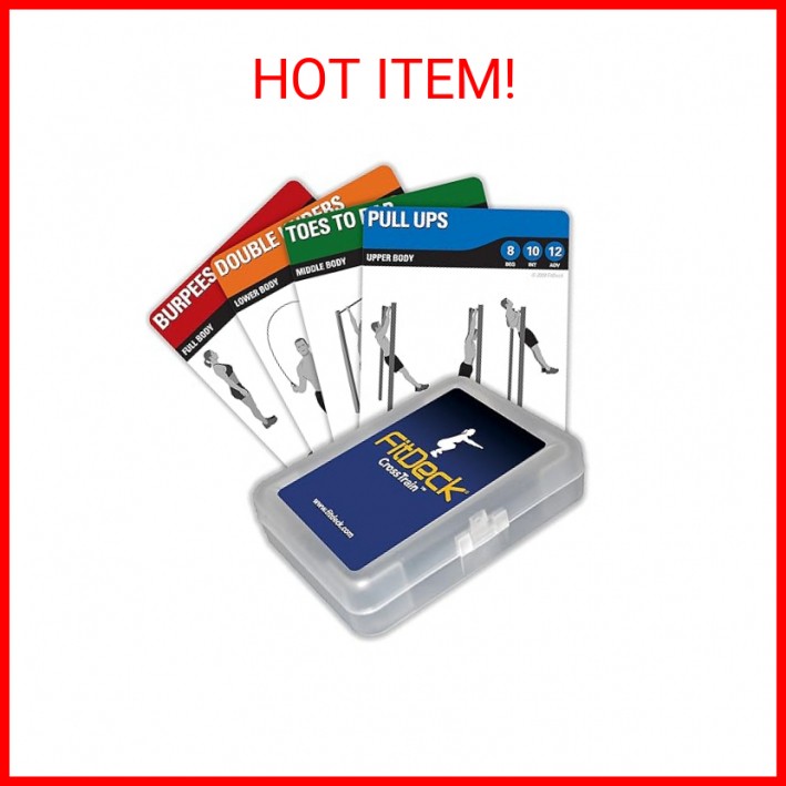 FitDeck Exercise Playing Cards for Guided Fitness Equipment Workouts, Crosstrain
