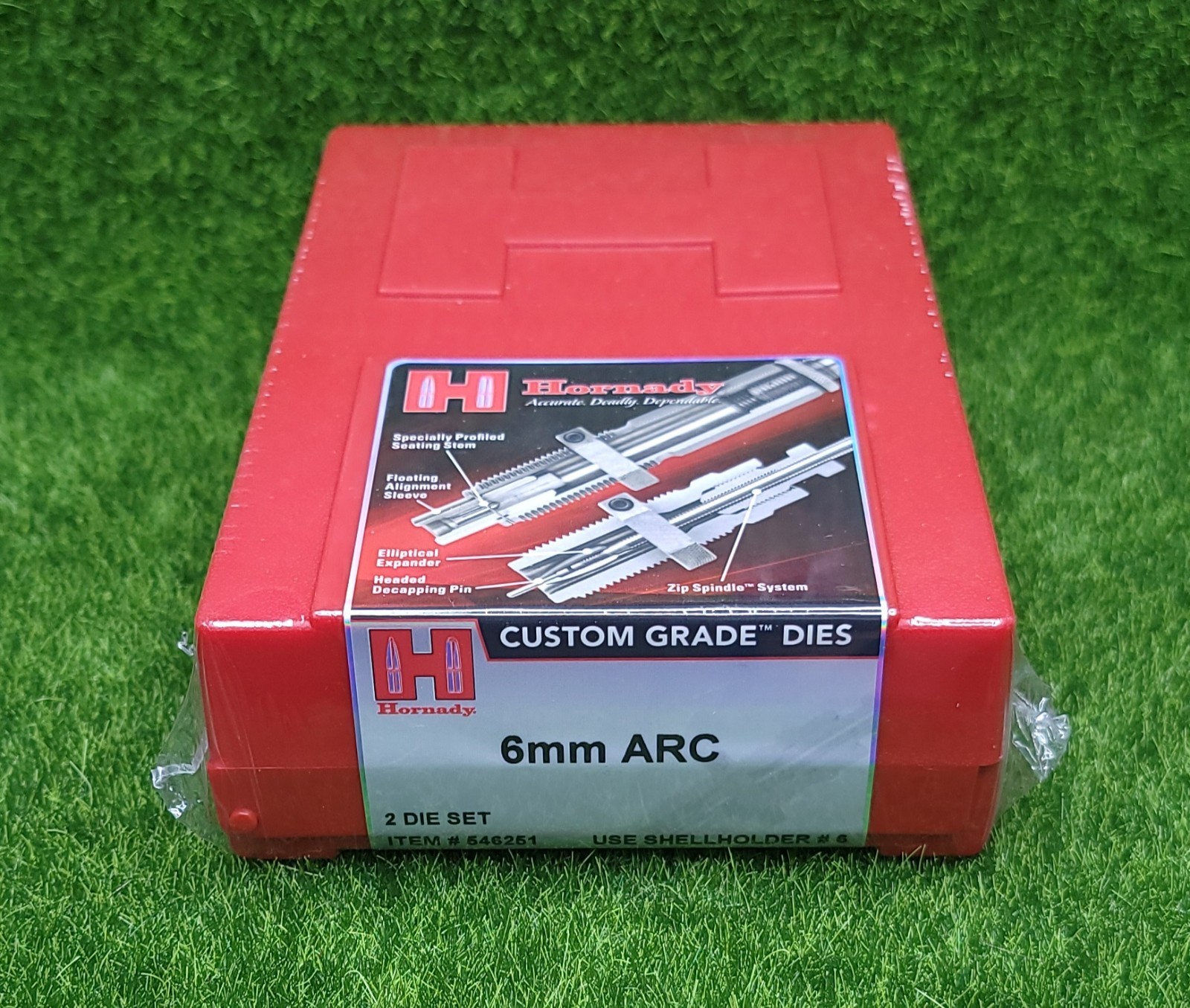Hornady Custom Grade 6mm ARC Rifle Reloading 2-Die Set Full Length - 546251