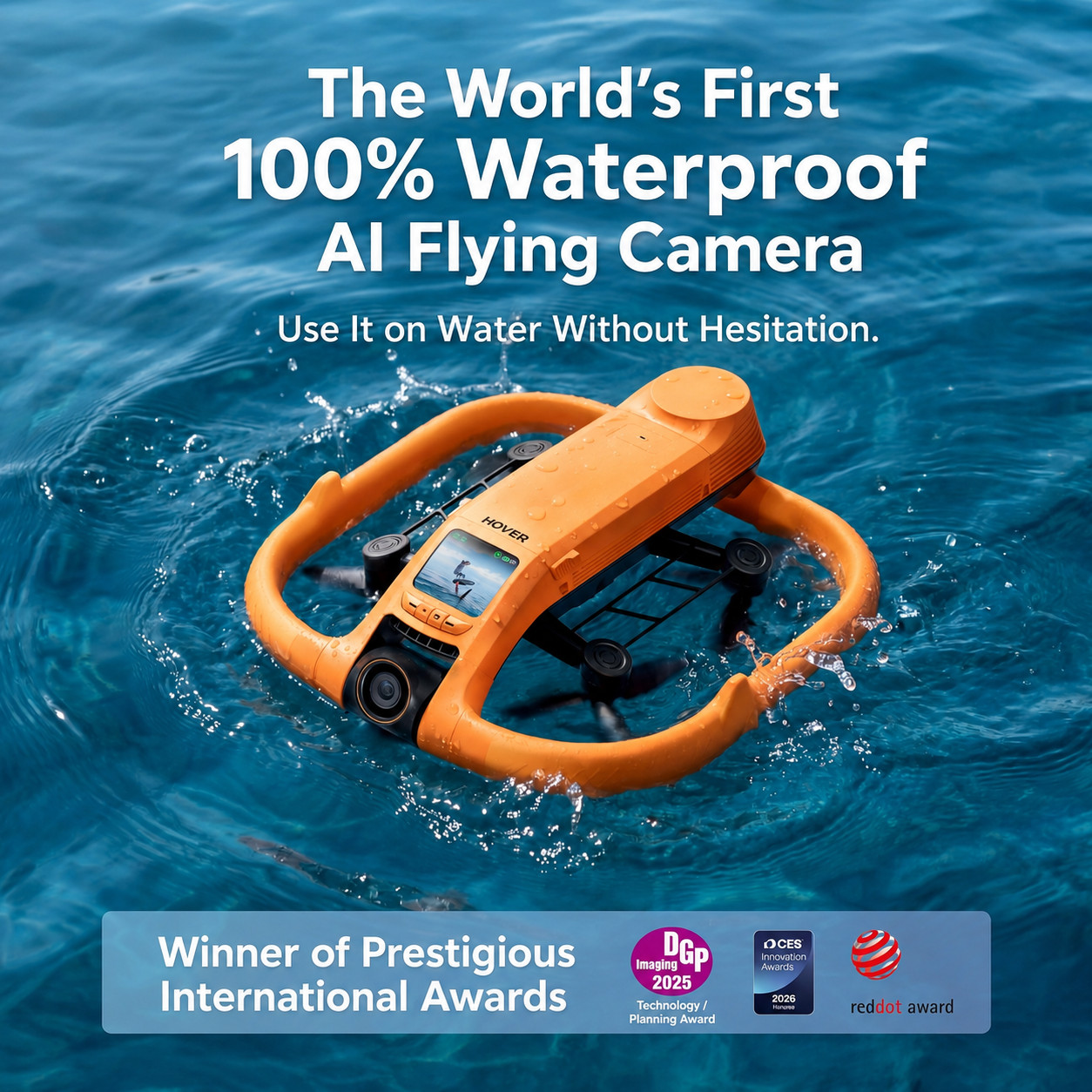 HOVERAir AQUA IP67 AI 4K 10bit HDR 1 1 28 CMOS Basic Pack