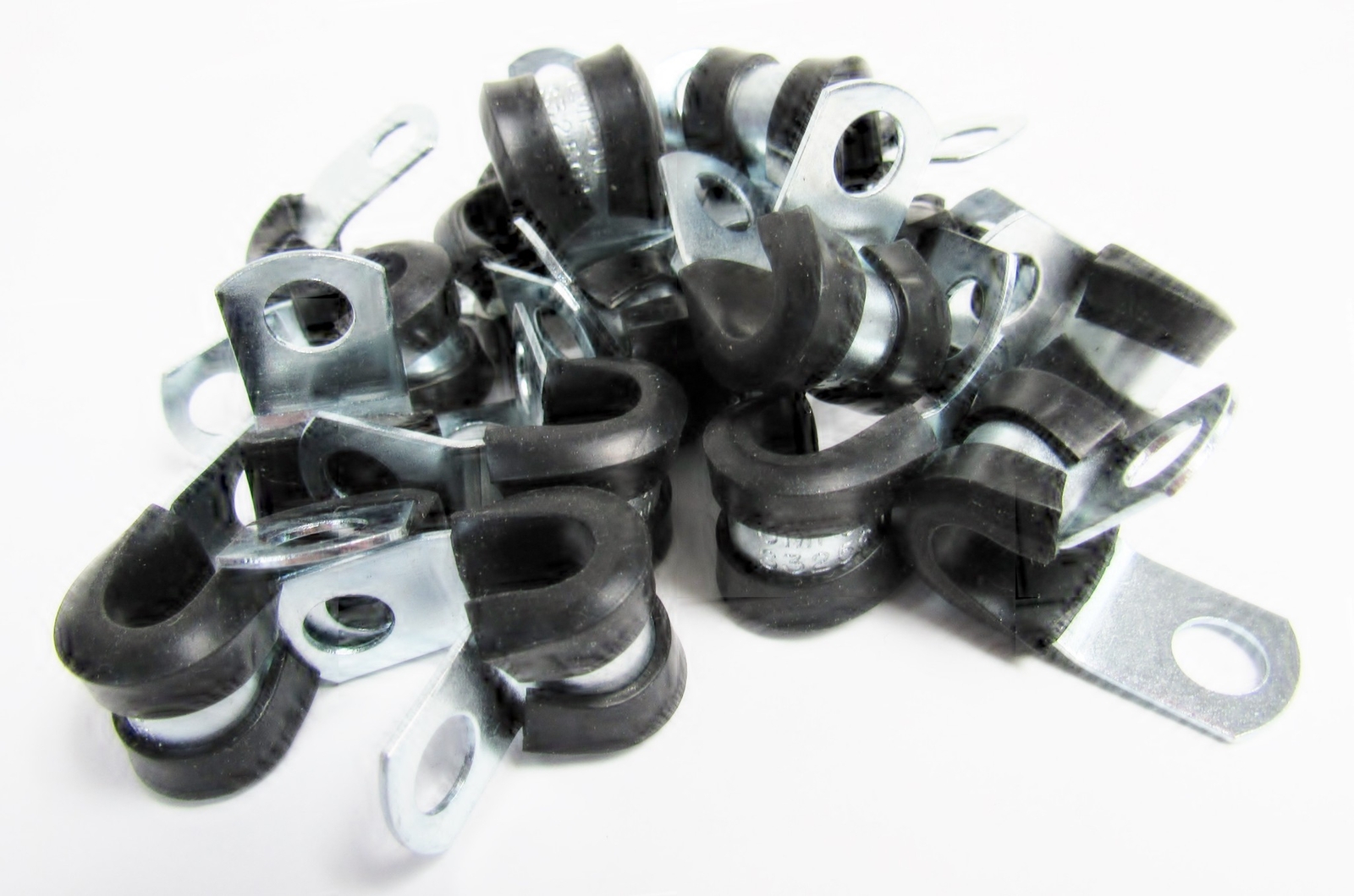 Aluminum 1" ID Adel Style Line/Tubing Clamps 1/4" Mounting Hole 1/2" Wide 6 Pack