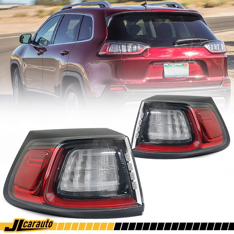 Pair Full LED For Jeep Cherokee 2019-2023 Outer Tail Lights Brake Lamps LH RH