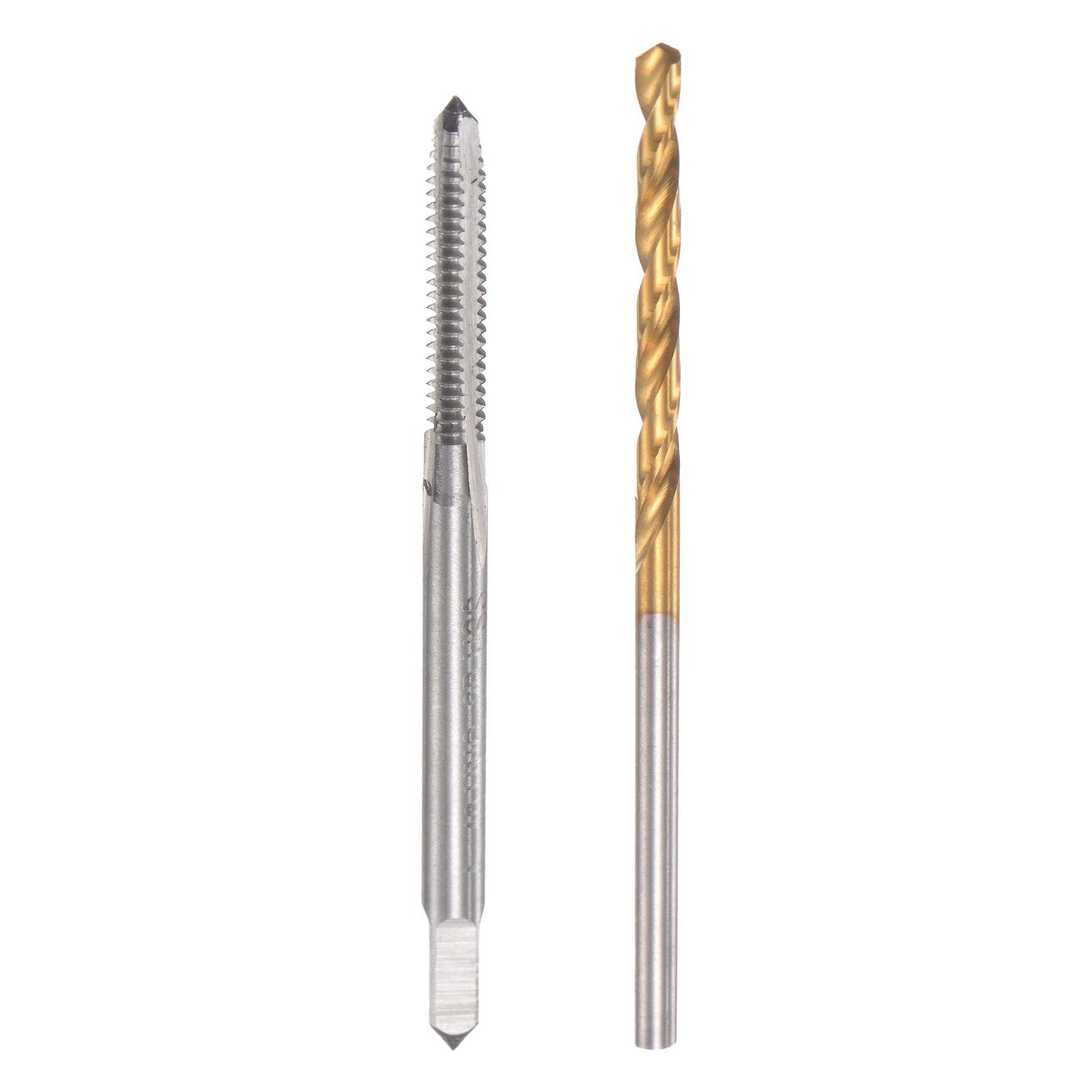 4-40 UNC Straight Flute Tap 2.3mm Twist Drill Bit Set Titanium Plated
