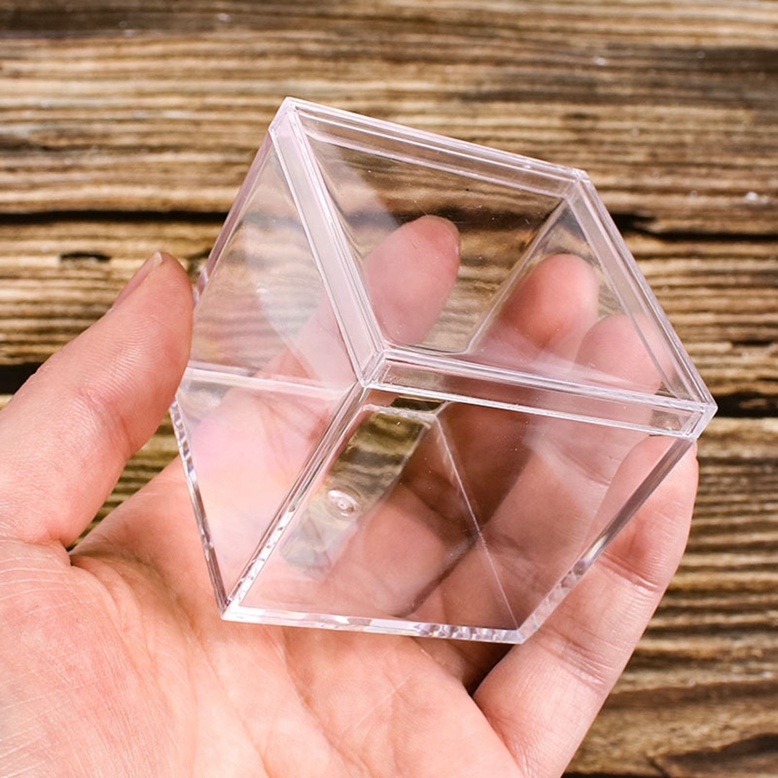 2pcs Clear Acrylic Display Box Case Perspex Dustproof Protection Decor 2" 3"