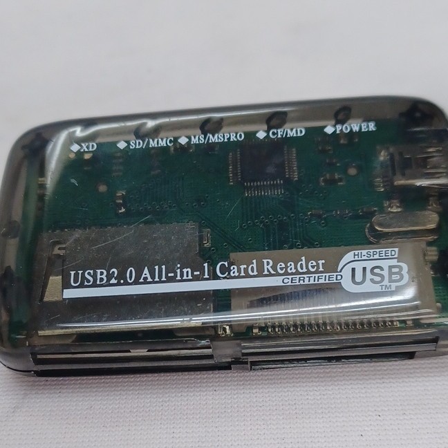 USB Multi Memory Card Reader Adapter - SD MMC microSD, Black