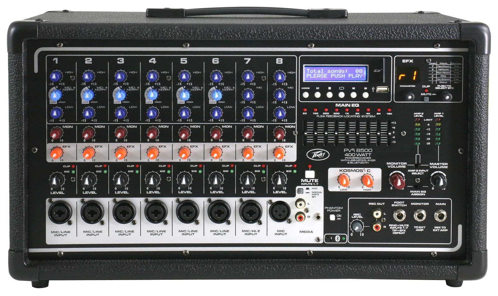 Peavey PVi 8500 All In One Powered Mixer, 4 x 4 x 6 inches, MultiColored
