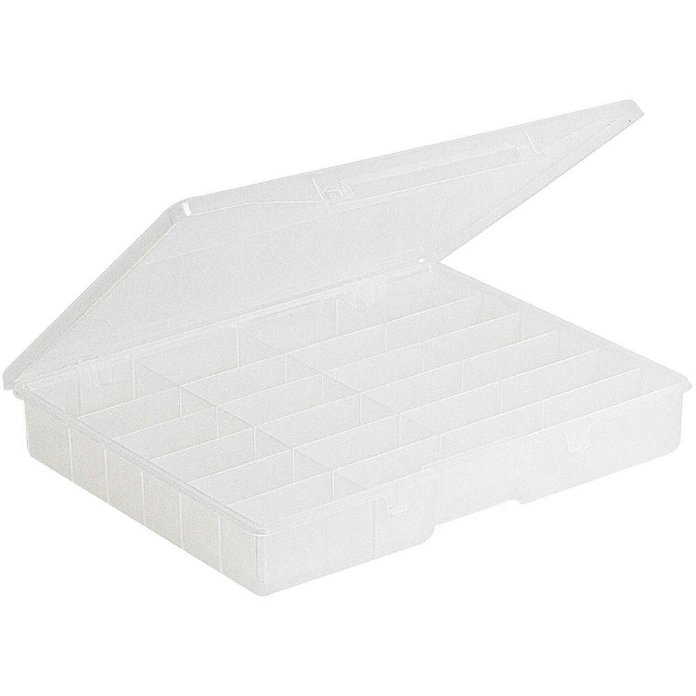PLANO MOLDING 5324-30 Compartment Box,Two Snap,Clear,2 1/4 in 30F079