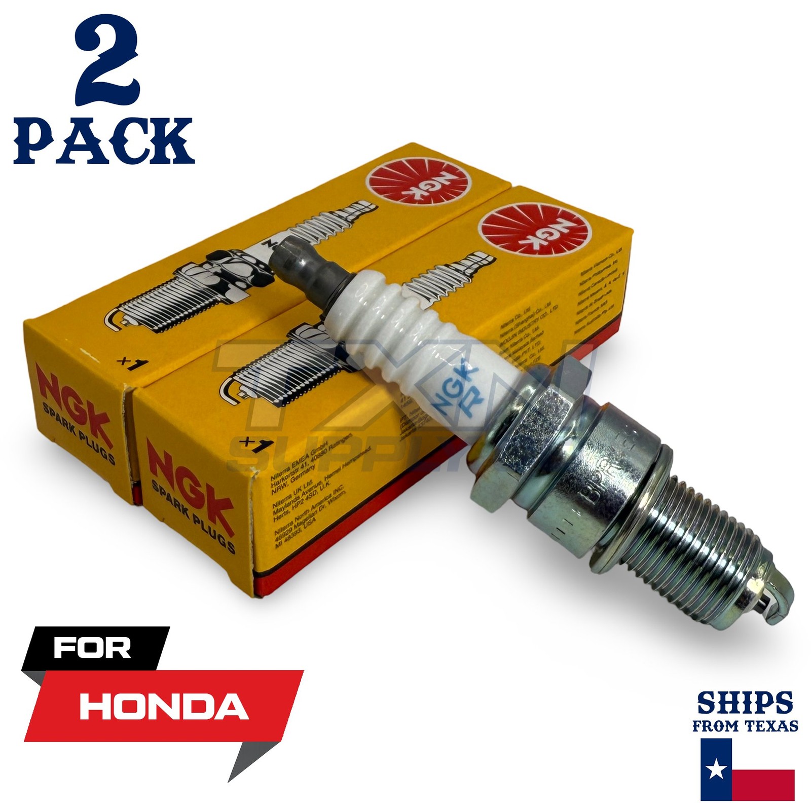 2 NGK Spark Plug - For XR 70 R Honda Motorcycle