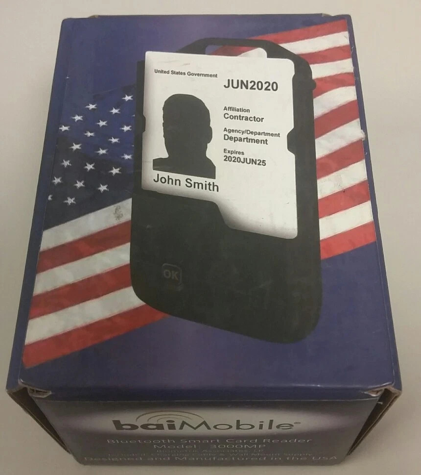 Biometric BaiMobile 3000MP Bluetooth 2.1 Smart Card Reader, CaC Reader