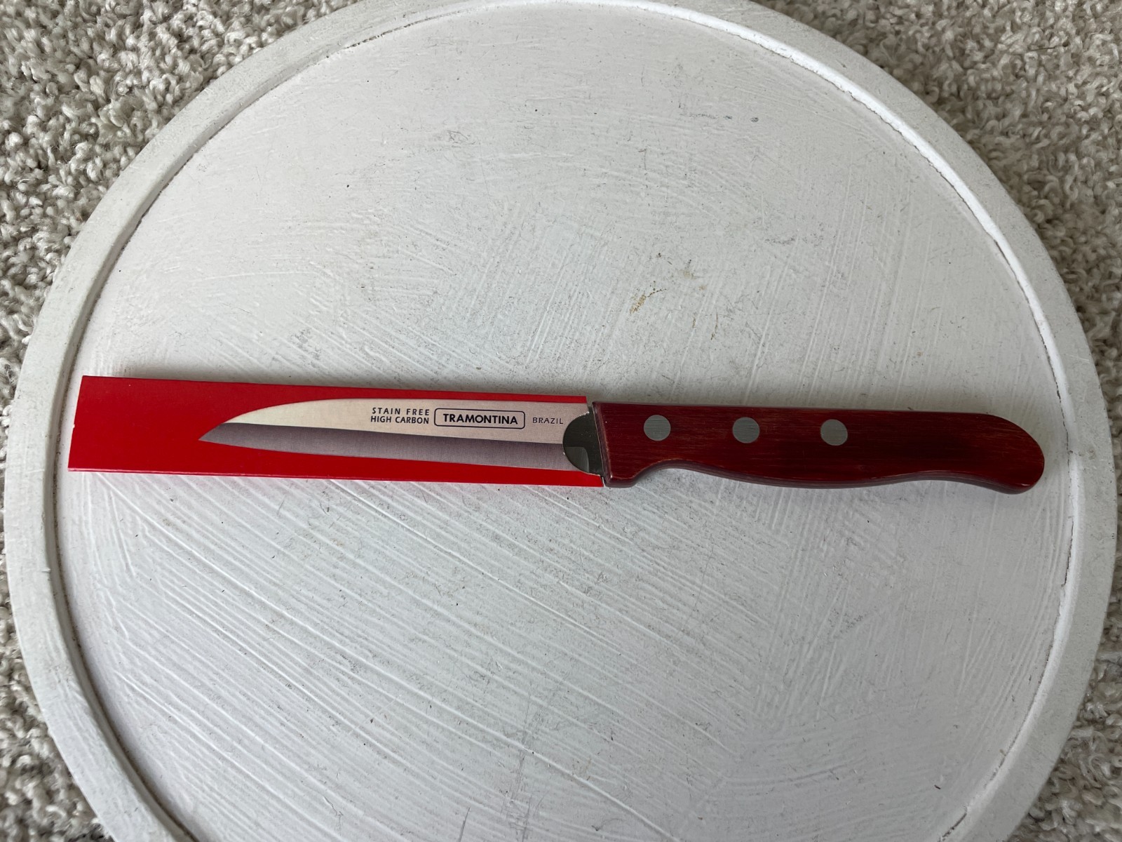 Tramontina 3.5" Paring Knife Stain Free High Carbon Steel Wooden Handle