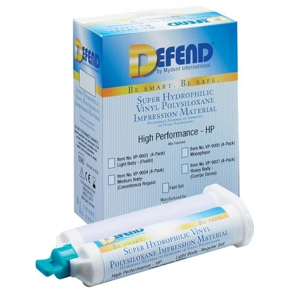 Mydent VP9010 Defend VPS Impression Material Monophase Fast Set 4/Pk 50 mL