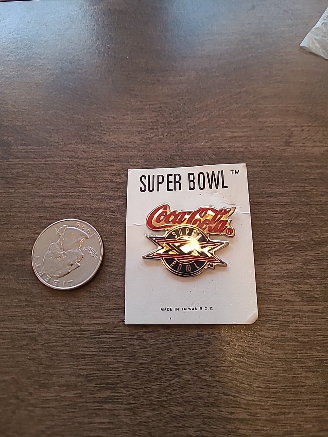 Nice Vintage Coca-Cola Super Bowl XX Metal Pin