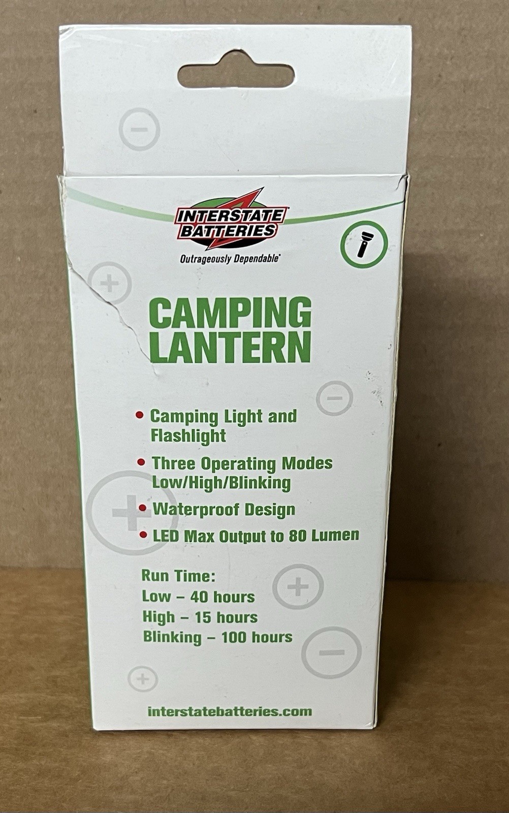 Interstate Batteries LIG8056 Led Mini Camping Lantern Flashlight New old Stock
