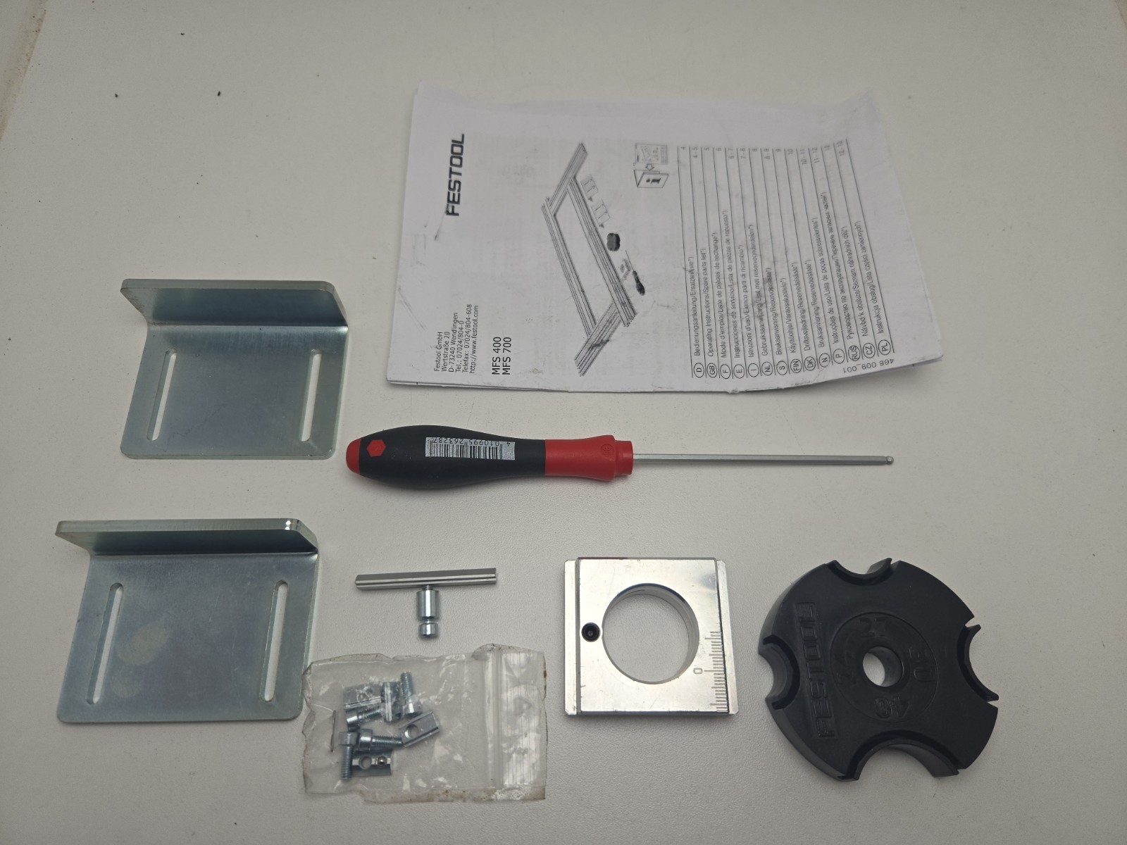FESTOOL MFS 700 400 routing template, with Accessories
