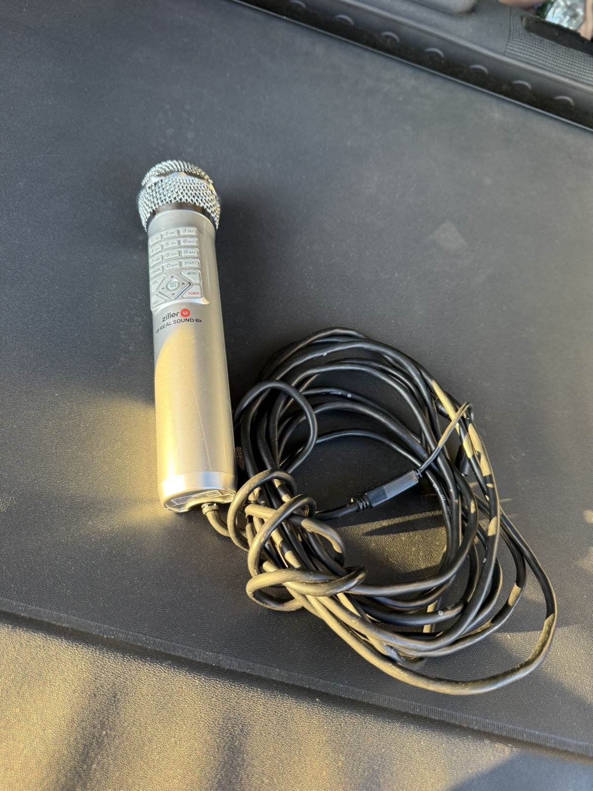 TJ Media Co Ziller Real Sound Microphone TKR-300MIC with Cord Rare Untested
