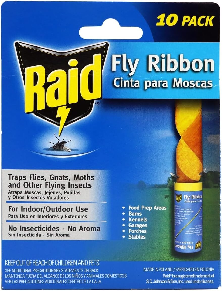 Raid Fly Ribbon Trap 10-Count Indoor/Outdoor Insect Trap
