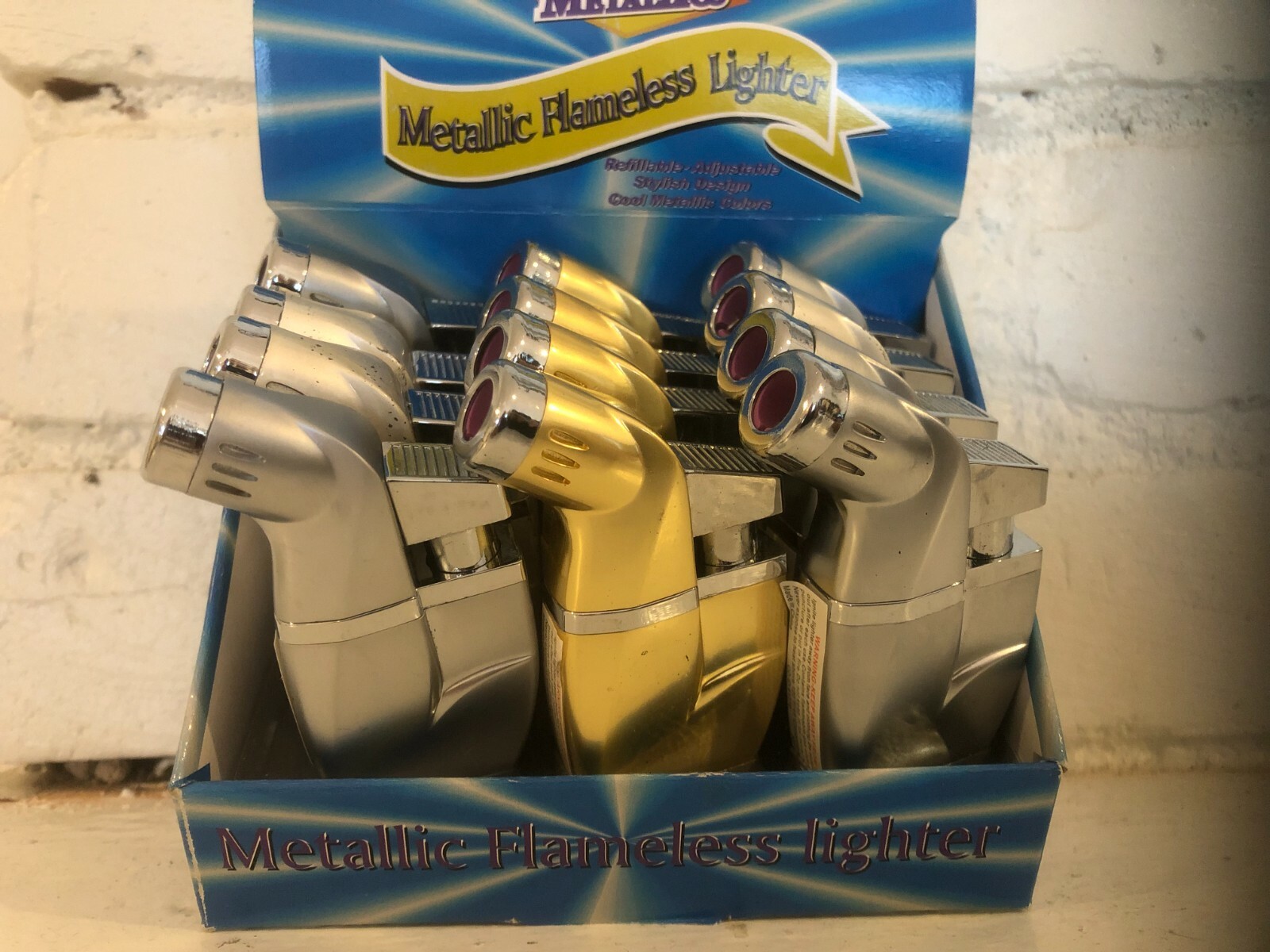 12 Torch Cigarette/ Cigar / Pipe Lighter Gold and Silver