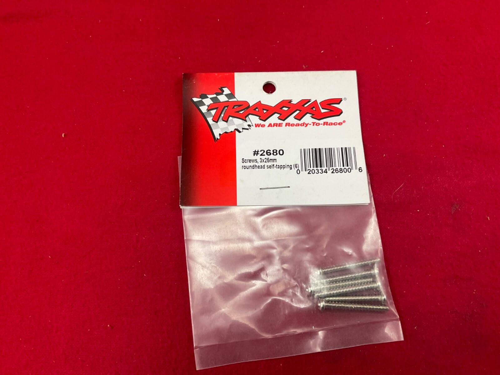 Traxxas 2680 3x25 MM ROUNDHEAD SCREWS self tapping  (6) Phillips NEW