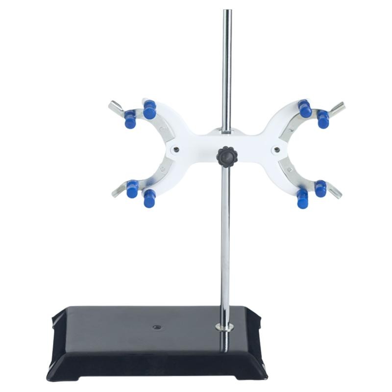 Complete Chemistry Lab Stand w/ Flask, Condenser, Cross Clamp, Iron Ring ca