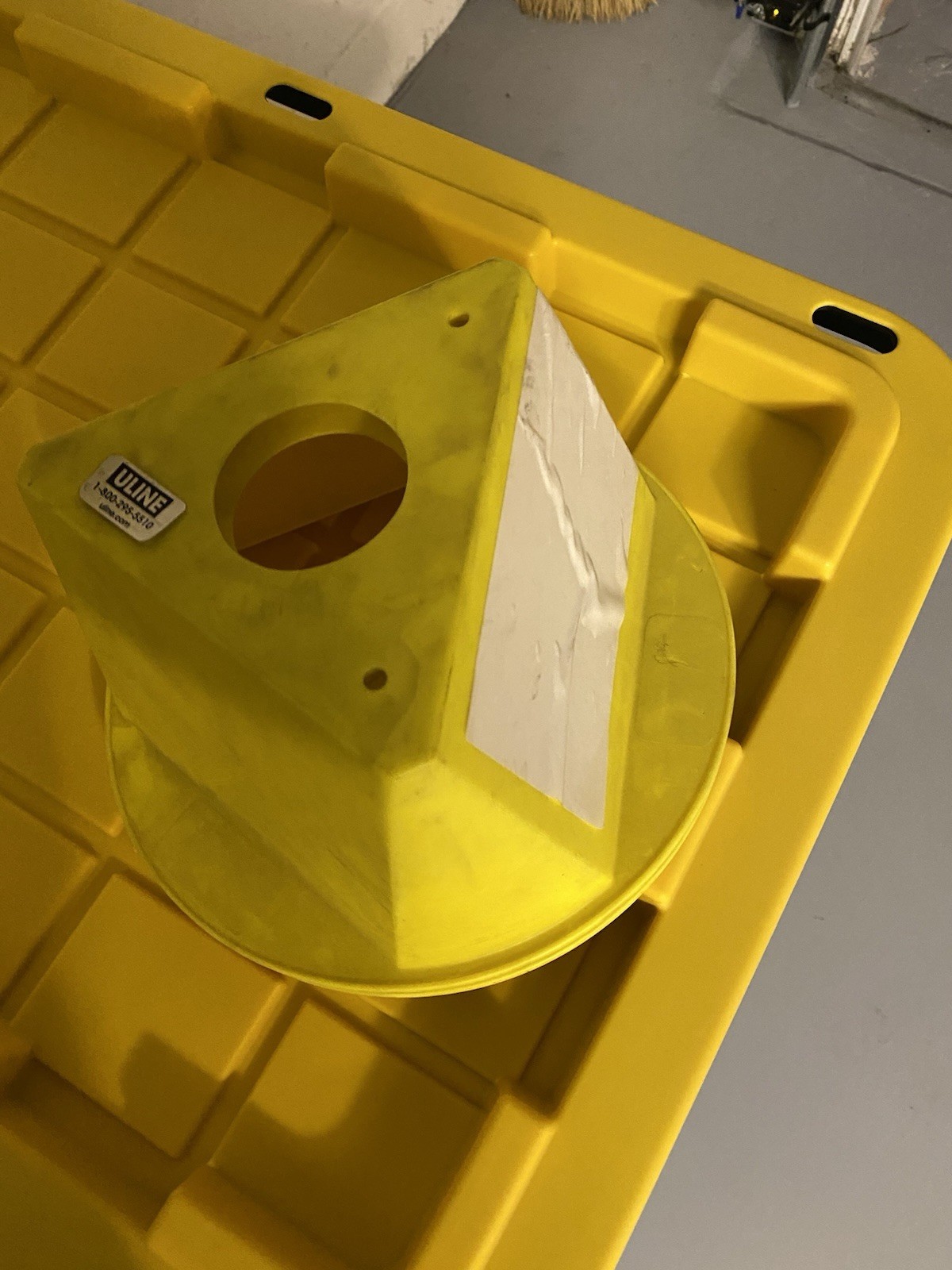 Uline Inventory Control Cap 10" x 5" Cones Yellow Used Quantity 5