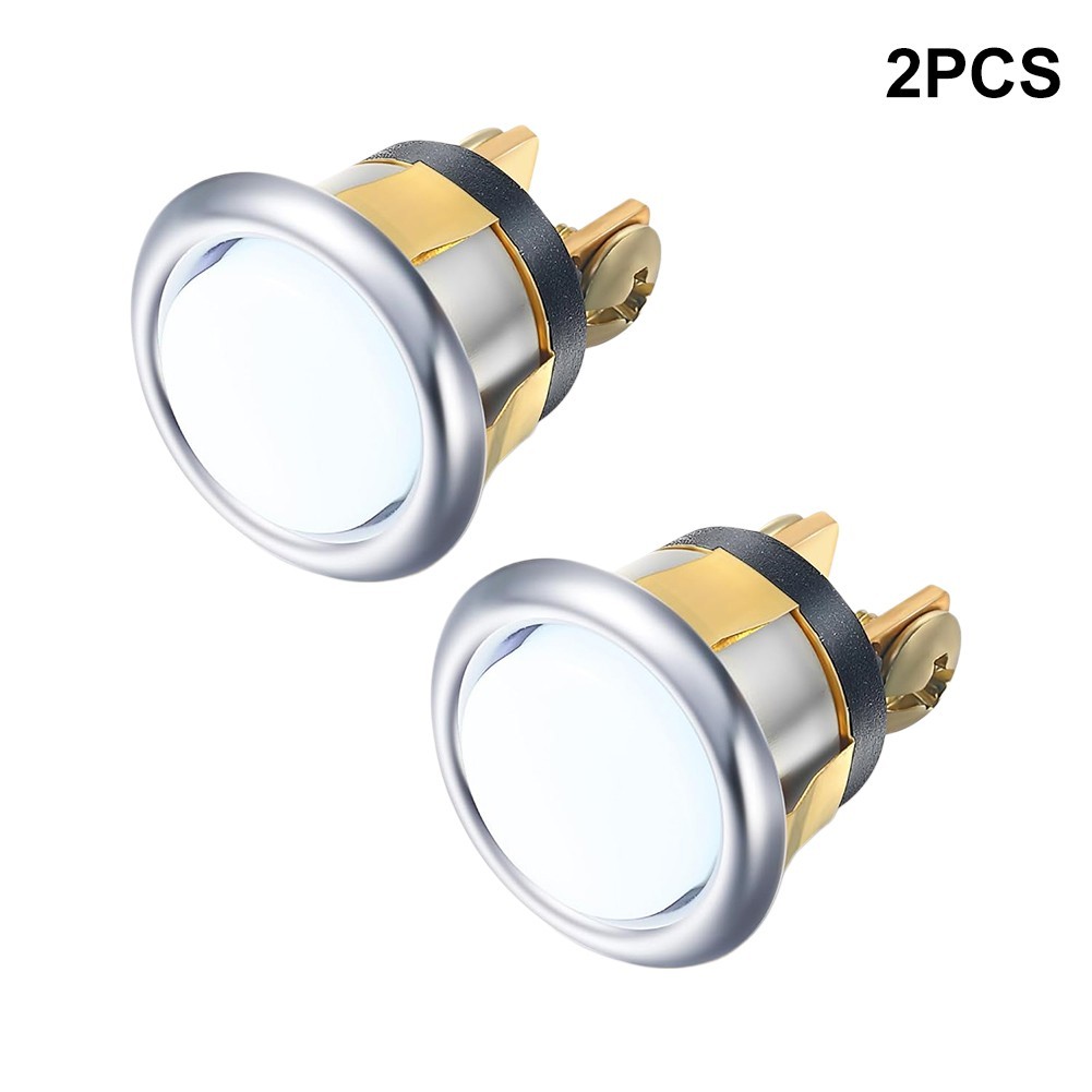 2 Pack Wired Doorbell Button with White LED Light for Easy Replacement