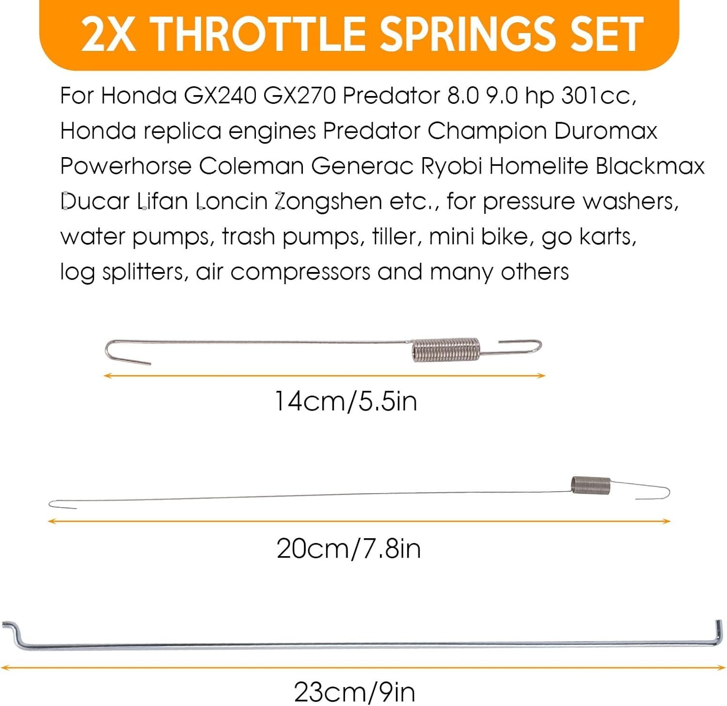 36 Pack Throttle Springs Assortment Throttle Return Springs Linkage Kit Speed...